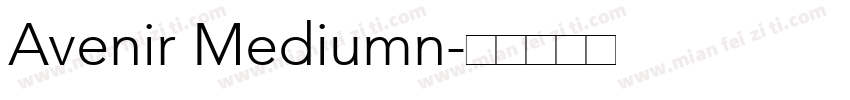 Avenir Mediumn字体转换